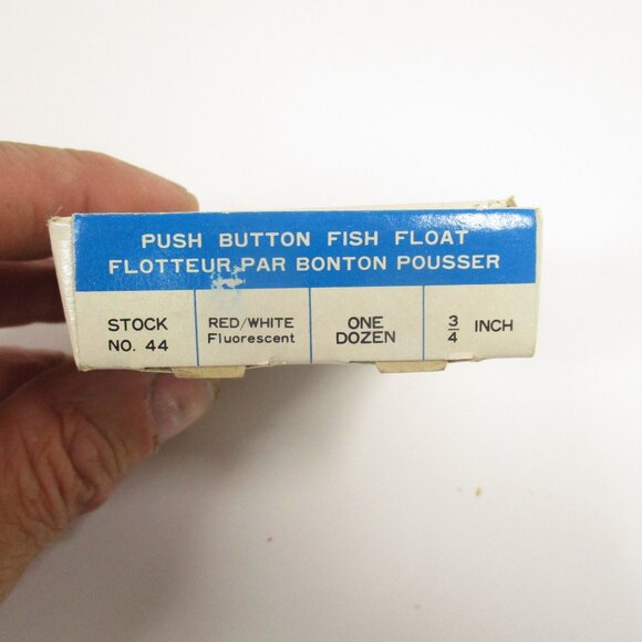 72 Fishing Push Button Fish Floats Red White Size 3/4 Inch Bobbers 6 Boxes - Picture 3 of 4